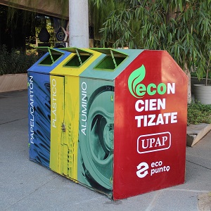 5 Contenedores para Reciclaje (Plástico Reciclado) - Eco Punto Chile